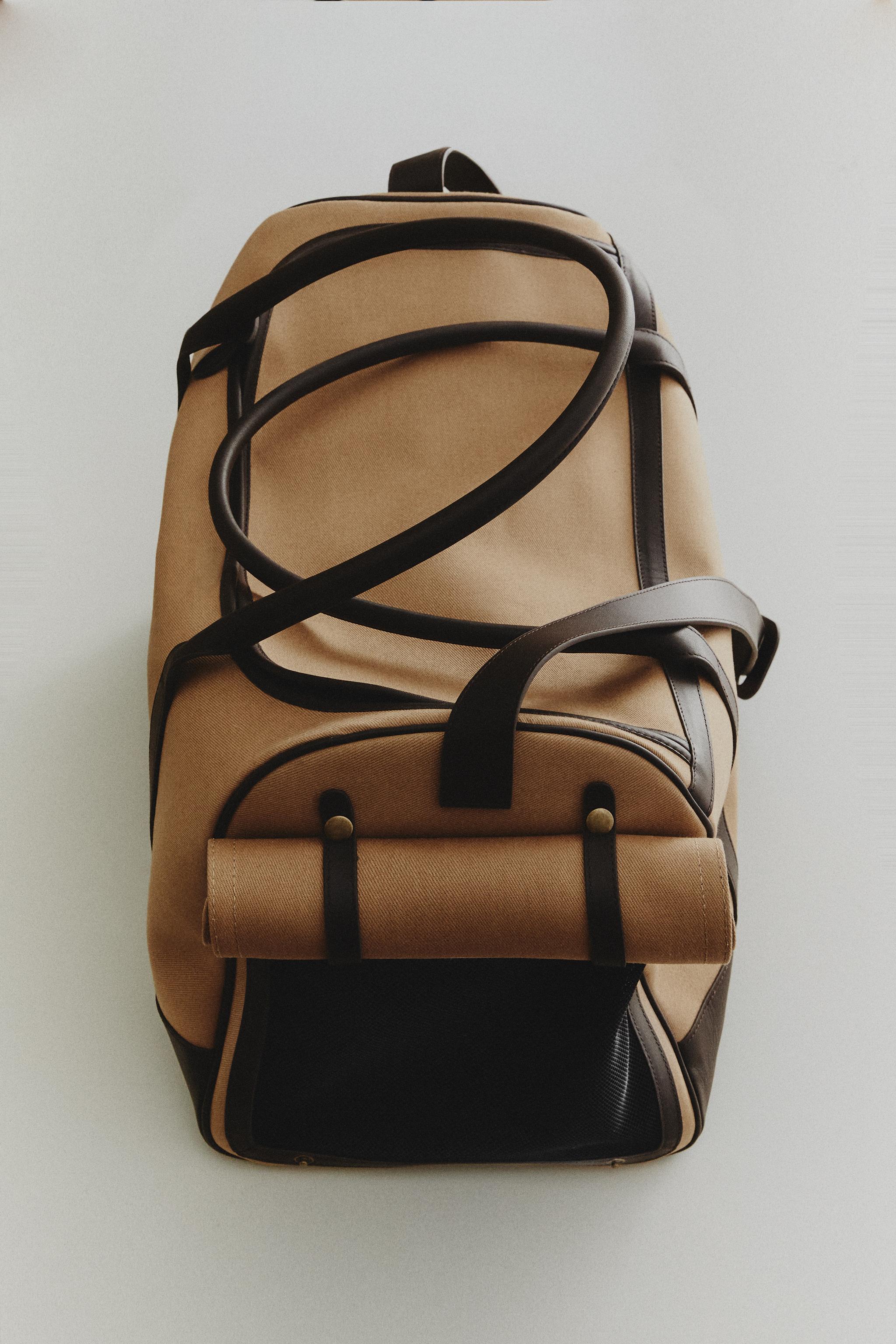 SAC DE TRANSPORT EN CUIR POUR ANIMAUX